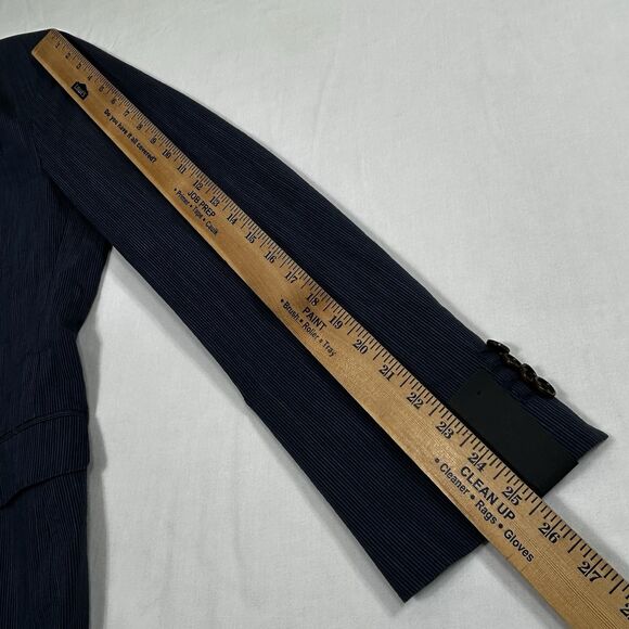 Banana Republic Men's Slim Fit Blazer 42R Navy Blue Pinstripe Sport Coat Career - Picture 14 of 16